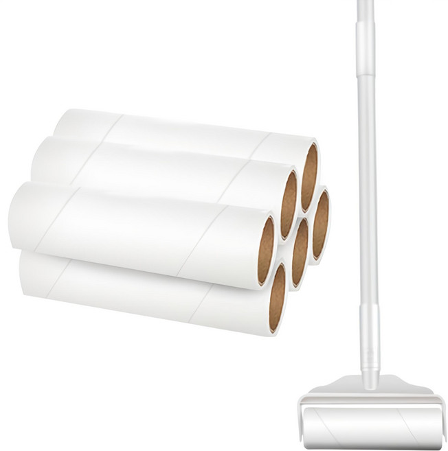 생활공식 사선컷팅 강력 테이프클리너 3단 롱핸들 본품 + 리필 6p + 케이스 세트, 1개