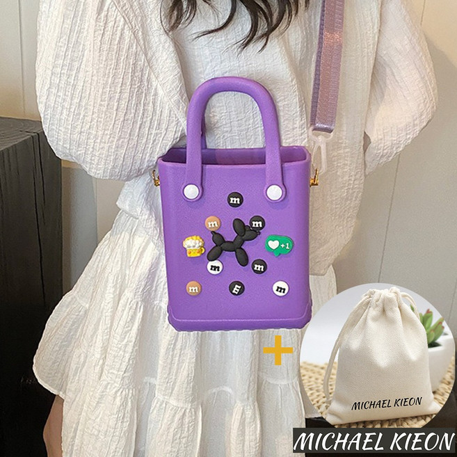 여성 미니 크로스백 미니백 마이클키언 EVA 방수 젤리 휴대폰 가방