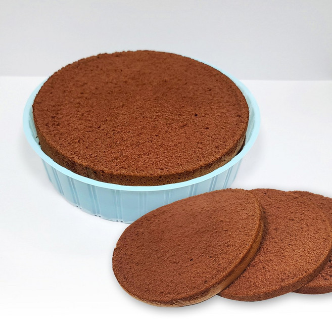 [미나미제과] 초코케익시트 3호 (20cm) 3단 슬라이스 달콤하고 부드러운 수제 케이크시트, 1개, 400g