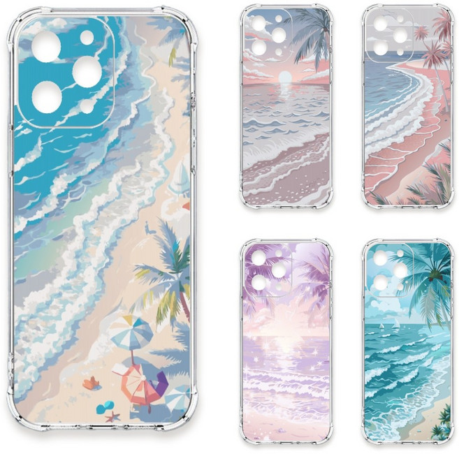 TRON 三星 S21 Ultra 夏日海風景 四角防摔 軟殼手機殼