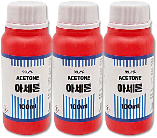 삼현제약 아세톤 100ml 네일 리무버 매니큐어 제거 페인트 기름, 3개
