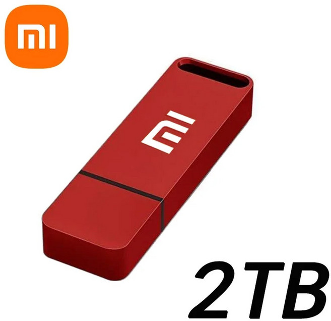 샤오미 U 디스크 6TB 플래시 드라이브 고속 전송 8TB USB 3.2 C타입 인터페이스 4TB 2TB TB USB 스틱 휴대폰 휴대용 USB 메모리, 2) Red 2TB, 1개