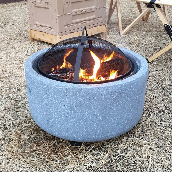 카나모 스파크스크린 스톤화로 불멍 화로대 야외 화목 장작 숯불 그릴 화덕, 1개