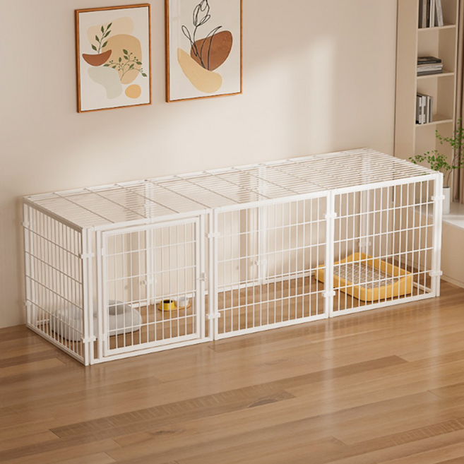 메탈 강아지 울타리 강아지안전문 반려동물펜스, 1개, 흰색