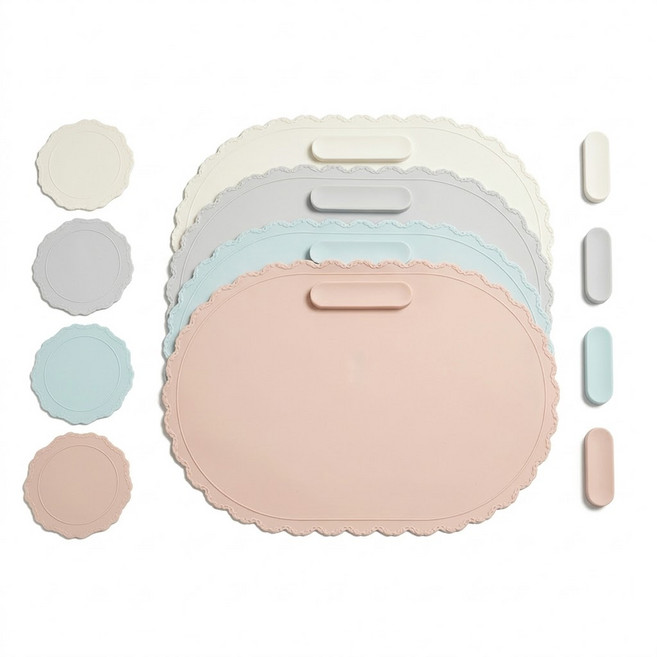 리오쿡 테이블 매트 12종세트 실리콘 인테리어 고급 감성, 1세트, 300x430, 12종(4세트)