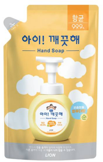 아이깨끗해 항균 폼 핸드솝 순 파우더향 리필용, 450ml, 1개
