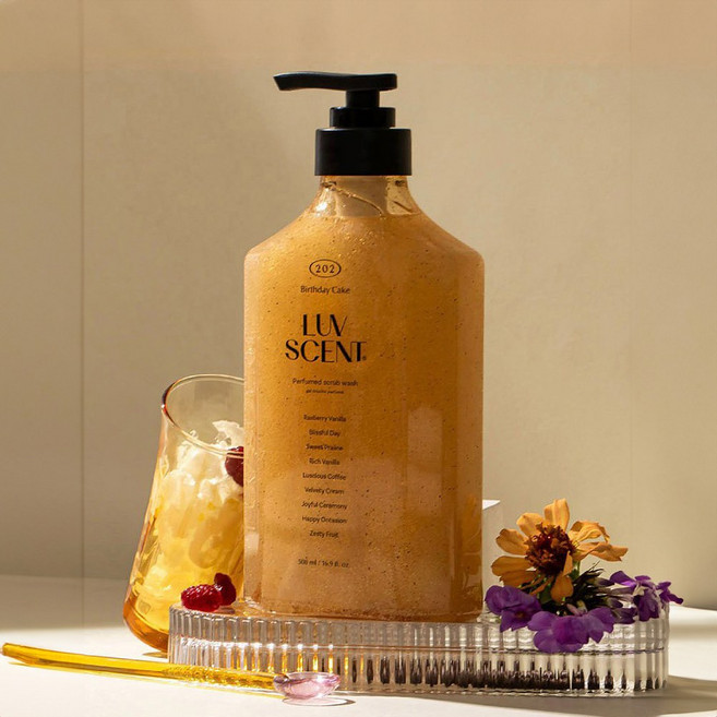 바디워시 바디스크럽 각질관리 스크럽워시 피부케어 용품, 스크럽 워시 라즈베리바닐라 향 (202), 1개, 500ml