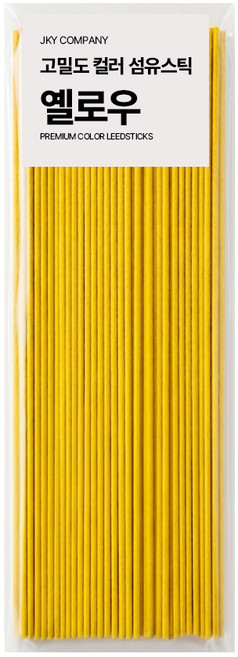 에테르나 프리미엄 고밀도 디퓨져 컬러 섬유스틱 4mm x 30cm, 50개입, 1개, 옐로우