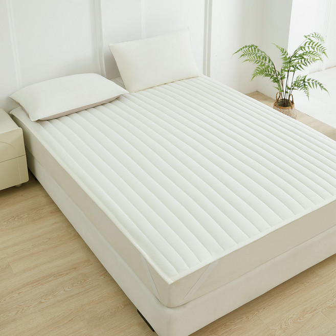 데일리포근 피치스킨 침대 매트리스 도톰한 패드 사계절용 200g, 아이보리