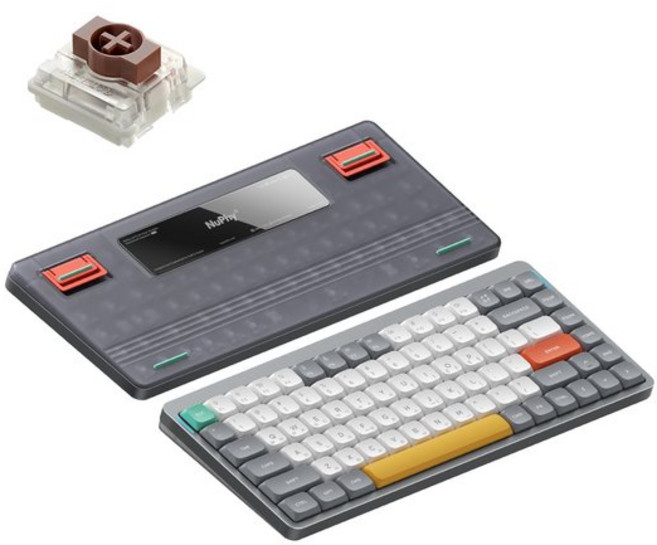 NUPHY AIR75 V2 기계식키보드 갈축 블루투스 무선 유선 텐키리스 슬림형 누피, 아이오닉 화이트