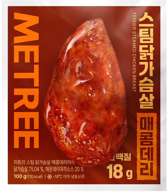 미트리 스팀 닭가슴살 매콤데리야끼, 24개, 100g