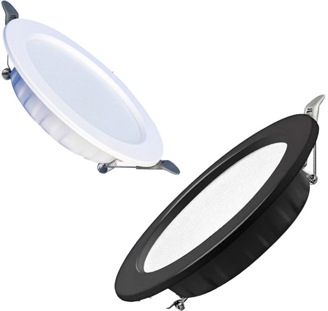 데이온 LED 다운라이트 6인치 15W 20W 플리커프리, 검정바디 전구색, 1개