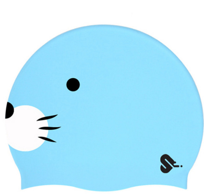 수영사랑 수달보노 실리콘 수모 수영모자 수영모, 블루