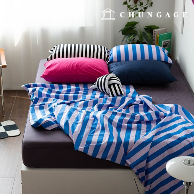 면원단 줄무늬 스프라이트 천 20수 더무드 스트라이프 블루 380, 1개