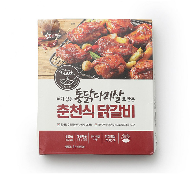 아워홈 춘천 닭갈비, 3개, 350g
