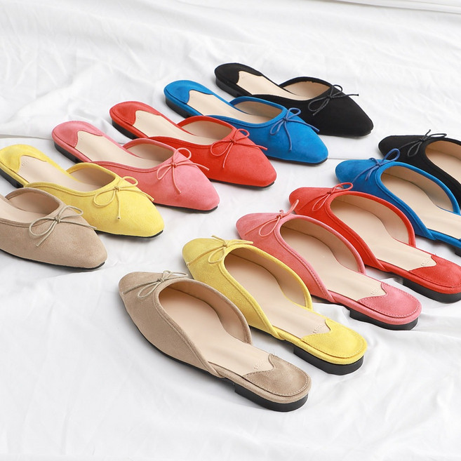 뾰족코 스웨이드 리본 블로퍼(1.6cm) 5285 잇슈 클리어런스