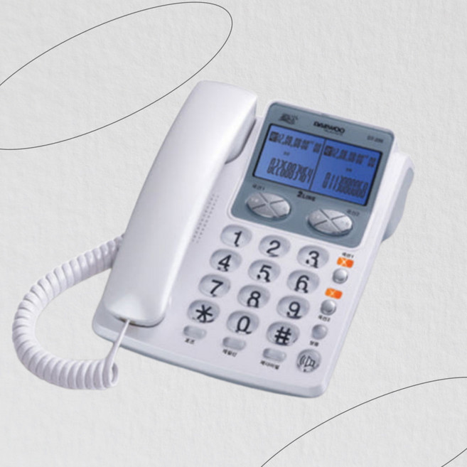 대우 2국선 발신자표시 유선전화기, DT-200