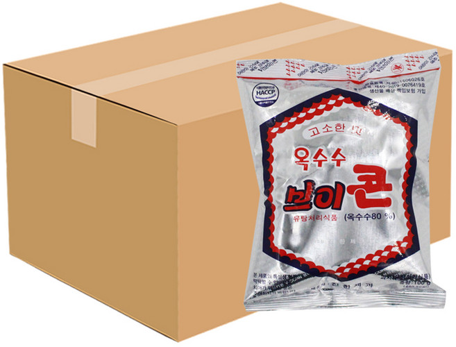 진한제과 옥수수 브이콘, 100g, 20개