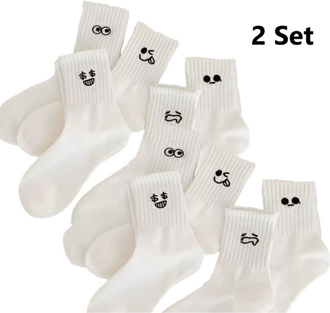 JONNEIC 조네익 여성용 패션 프리미엄 고밀도 코튼 중목 양말 10켤레 세트