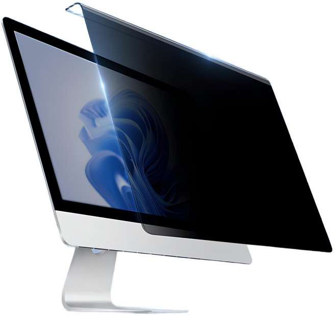 네바스 모니터 사생활 보호 필름 프라이버시 거치형 블루라이트 차단 보안 필름, 1개, 27인치(612*356)