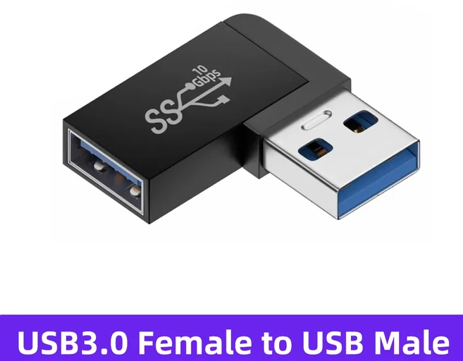 90도 USB 3.0 남성 직각 확장 어댑터 상향 팔꿈치 10Gbps 노트북 PC 커넥터 Converte, 02 AM to AG CW ZM