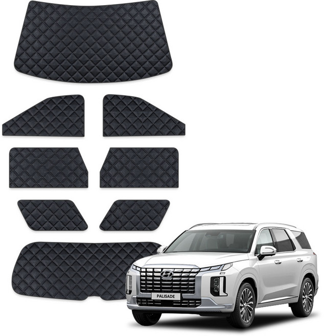 루젠 팰리세이드 차박커튼 캠핑 암막 햇빛가리개, 1세트, 모던블랙