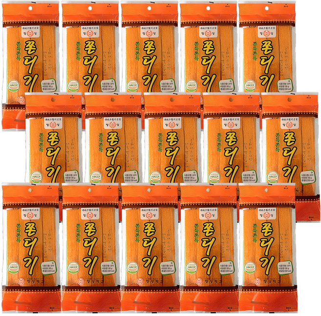 정성제과 쫀득쫀득 쫀디기, 95g, 15개