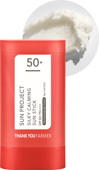 땡큐파머 선 프로젝트 실키 카밍 선스틱 SPF50+ PA++++, 1개, 18g