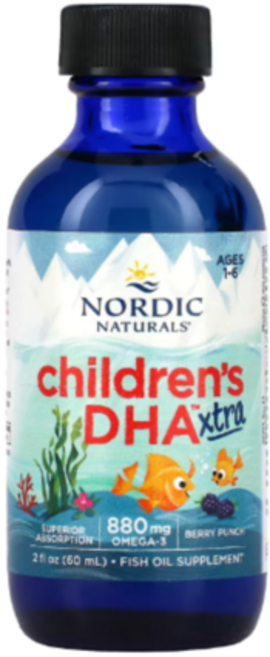 노르딕내츄럴스 칠드런스 DHA 엑스트라스트랭스 어린이 오메가-3 880mg 베리, 1개, 60ml