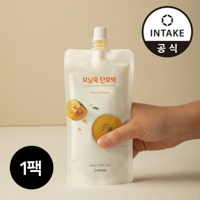 인테이크 체험팩 아침식사대용 간편한 모닝죽 통단팥 (1팩), 초당옥수수 130g x 1팩, 130g, 1개