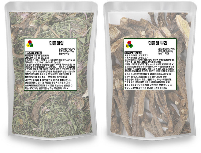 논산팜 민들레잎 300g + 민들레뿌리 200g, 1세트