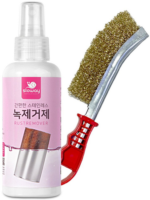 철 금속 녹제거제 150ml + 나이프형 철 브러쉬, 1개