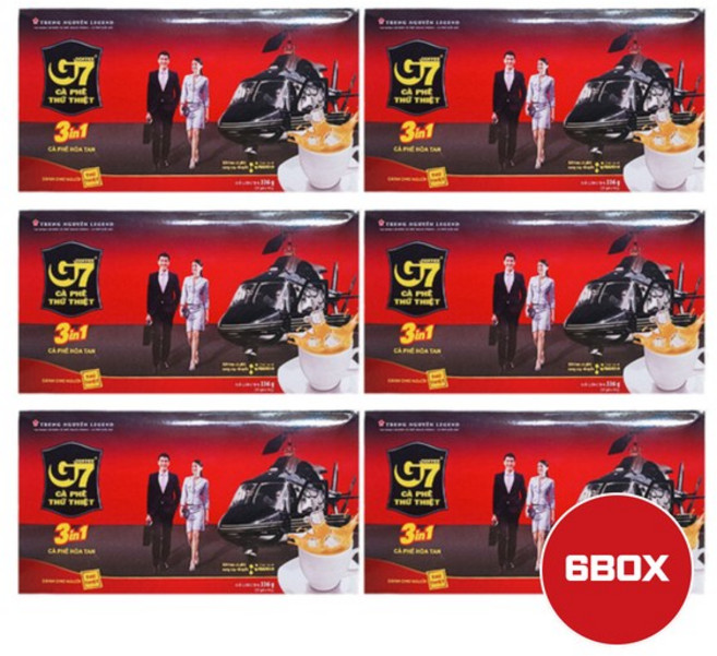 베트남 G7 3in1커피믹스, 16g, 21개입, 6박스