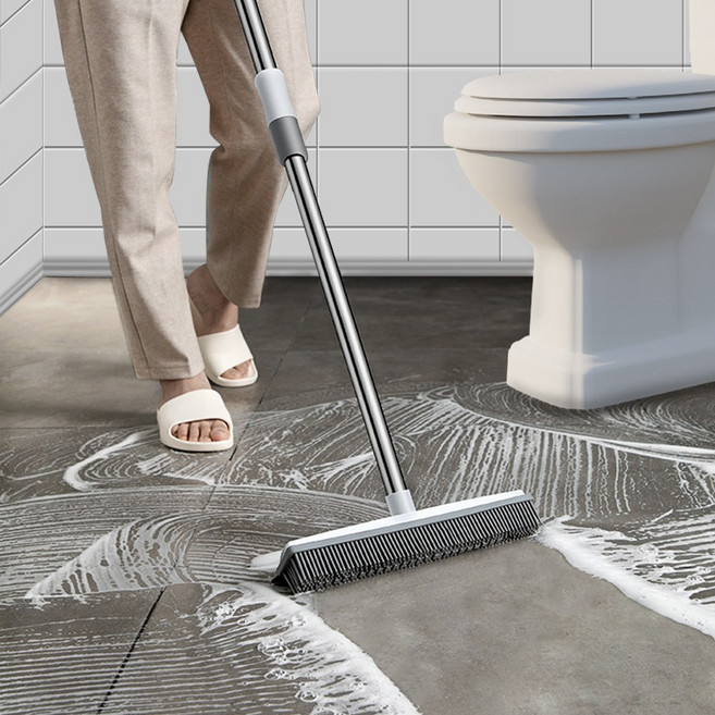 스토움 초강력 실리콘 욕실 청소솔 베란다 바닥 청소 스퀴지 화장실 청소도구, 1개, 청소솔 슬라이드형