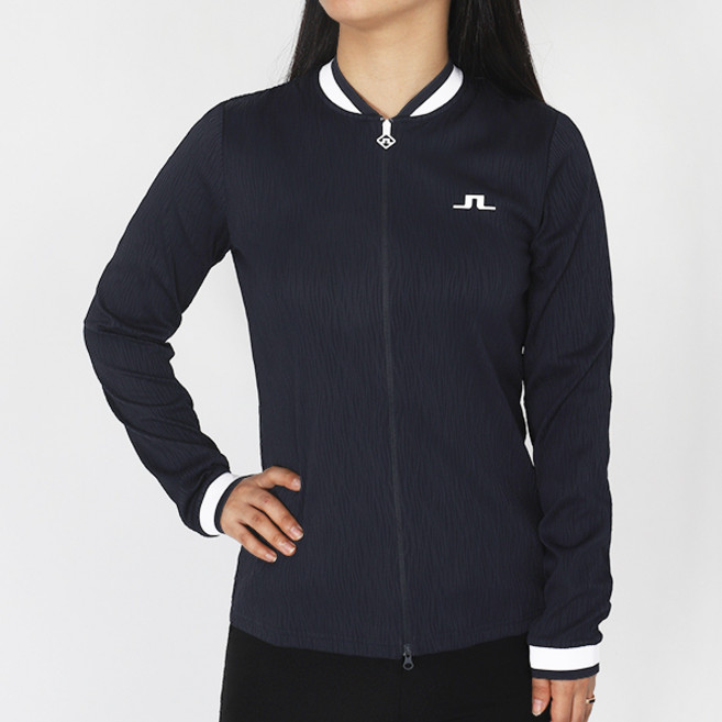 제이린드버그 여성 골프 웨어 GOLF 미드 레이어 자켓 LEONOR 재킷 네이비-화이트 로고