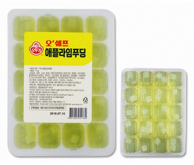 오뚜기 오쉐프 애플라임푸딩 푸딩, 4개, 1kg