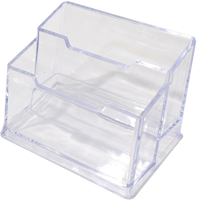 인싱글즈 아크릴 투명 명함꽂이 거치대 대리운전, 1개, 2단