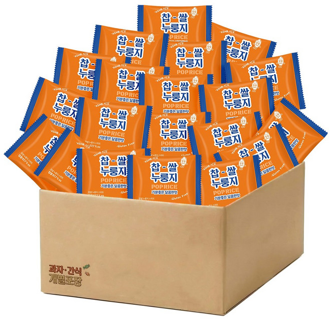 찹쌀 누룽지 과자 스위트 기분좋은 달콤한맛 소분 개별포장, 20개, 24g