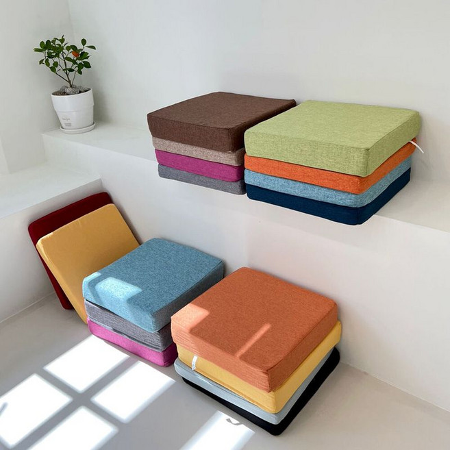 리빙안 방석 사각 의자 사무실 벤치 소파 쿠션 186044, 리빙안 5cm, 네이비