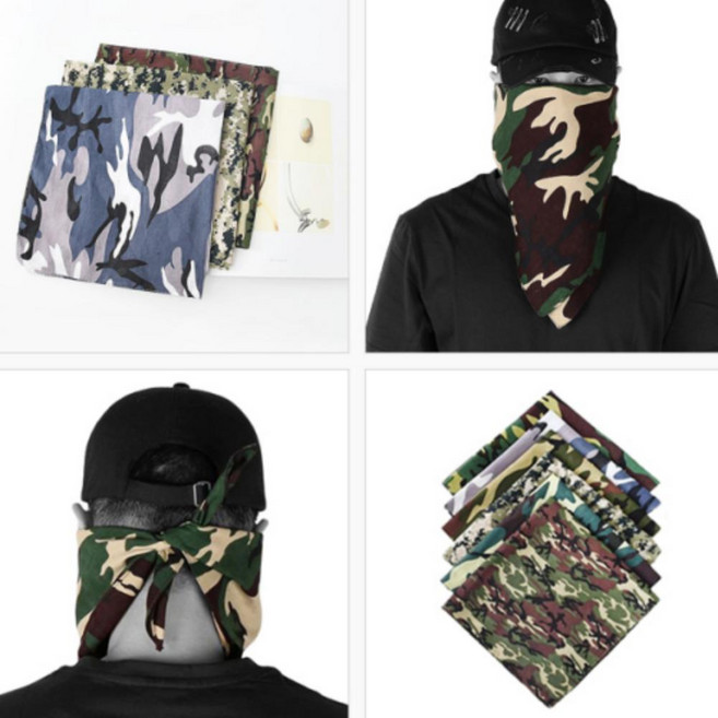 남녀공용 밀리터리 반다나 스카프 다용도 손수건