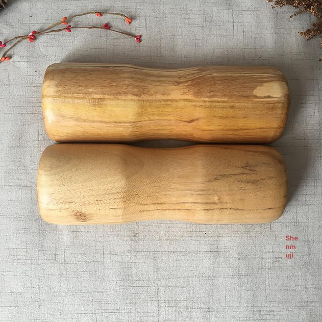 경침 마사지 원목 경락 하트우드 괄사 목침베개 종아리