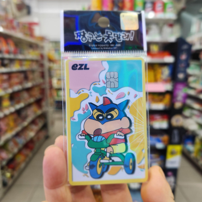 짱구는 못말려 캐시비 이즐 교통카드 캐릭터카드 (한정판), 짱구 라이딩, 1개