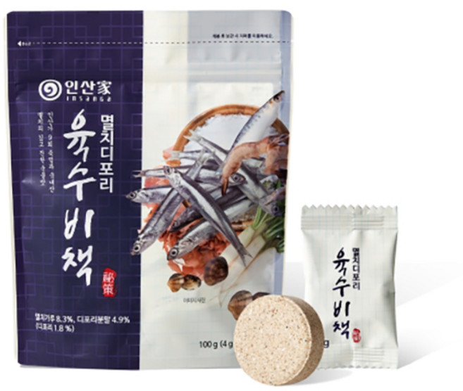 인산가 죽염 멸치디포리 육수비책 4g 25개 국물 육수 코인