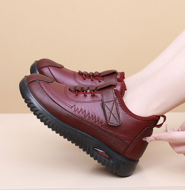 쌍천 면장화 여자 면화 양털 기모 도톰 방수 미끄럼 방지 방한 중장년 엄마 신발 YA25121502