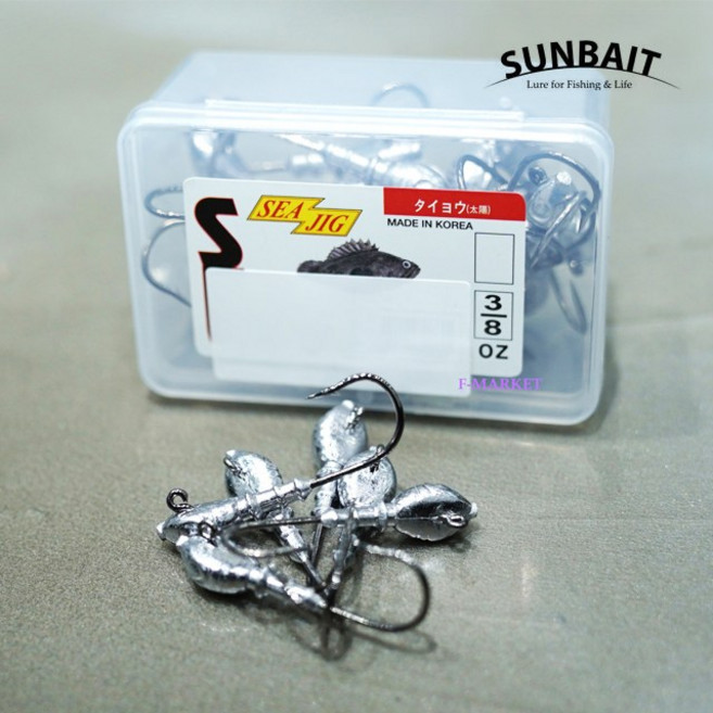 썬베이트 씨지그헤드 벌크 대용량 농어 광어 우럭 바늘, 1개, 8개입