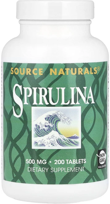 매우편하고 Source Naturals 스피룰리나 500 mg 200 정 끝내주게잘나가는상품, SourceNaturals스피룰리나500mg200정, 1개, 200정 - 쿠팡