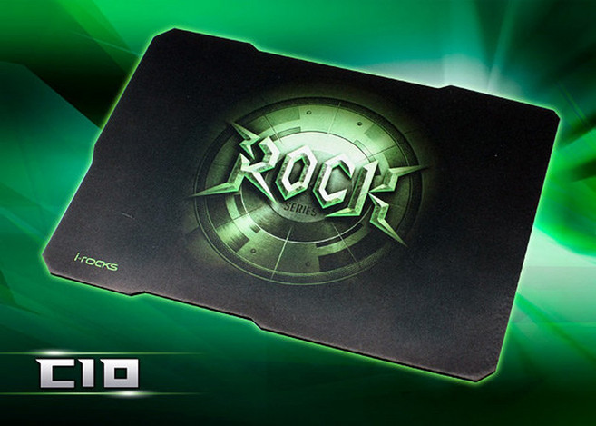 i-rocks ROCK系列 C10布質遊戲鼠墊 IRC10W 黑色, 1個, Black