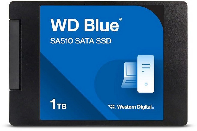 Western Digital 1TB WD Blue SA510 SATA 내부 솔리드 스테이트 드라이브 SSD - SATA III 6Gb/s 2.5인치/7mm 최대 560MB/