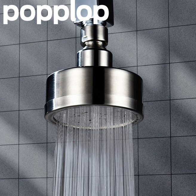 팝플랍 해바라기 고압 샤워기 헤드, 소형, 1개, 실버 소형