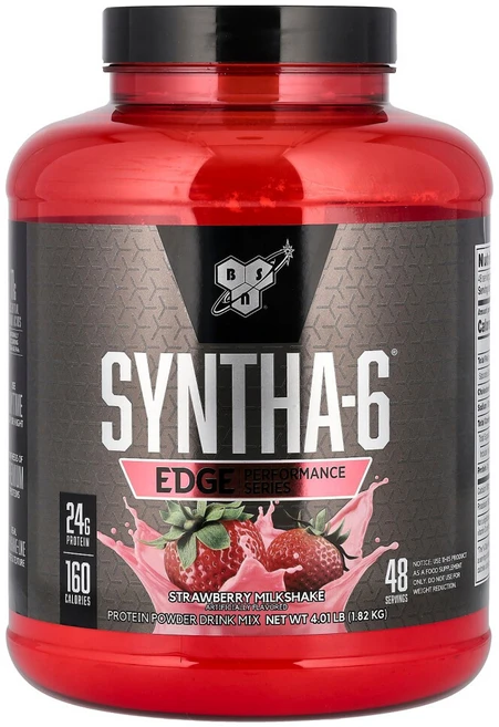 BSN 신타6 에지 단백질 분말 믹스 딸기 밀크쉐이크맛 1.75kg, 1개 - 쿠팡
